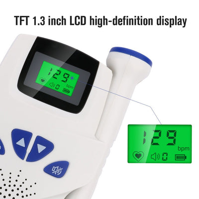 Digital Waveform Dual Display Fetal Doppler Heart Rate