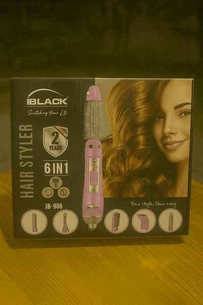 iBlack - 6-in-1 Hair Styler