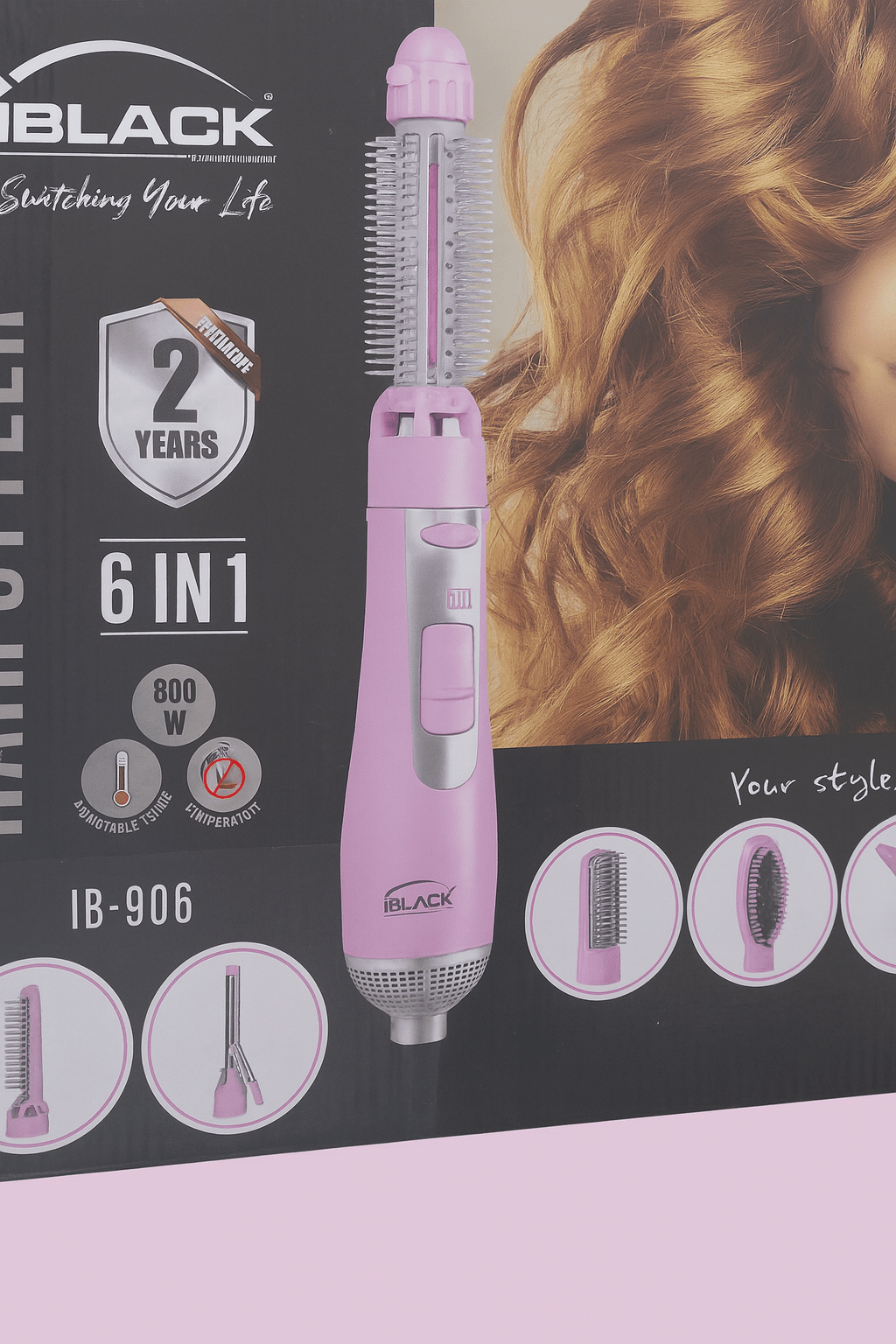 iBlack - 6-in-1 Hair Styler